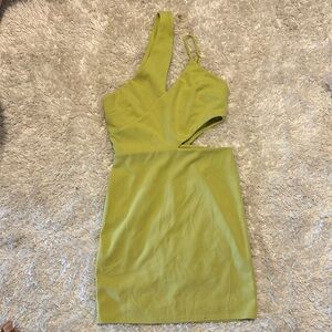 Forever 21 cut out lime dress